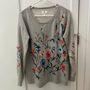 Anthropologie Sundry Embroidered Sweatshirt